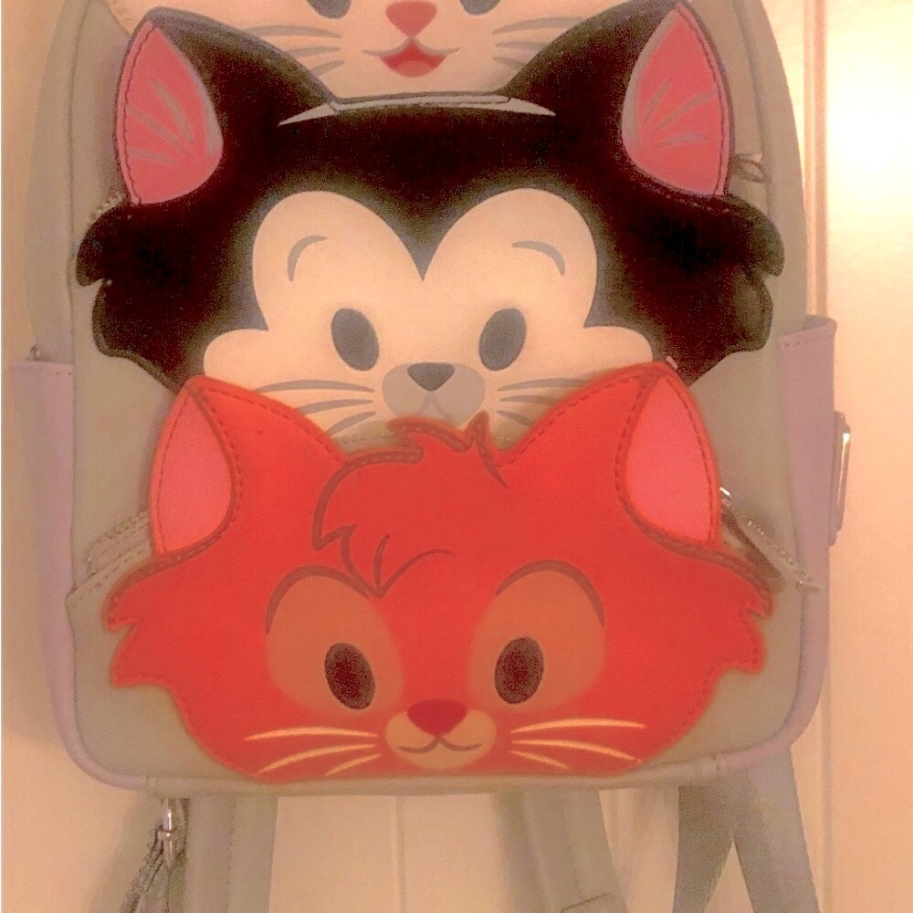 NWOT Disney Gray and Orange Kids Backpack - Picture 2 of 7
